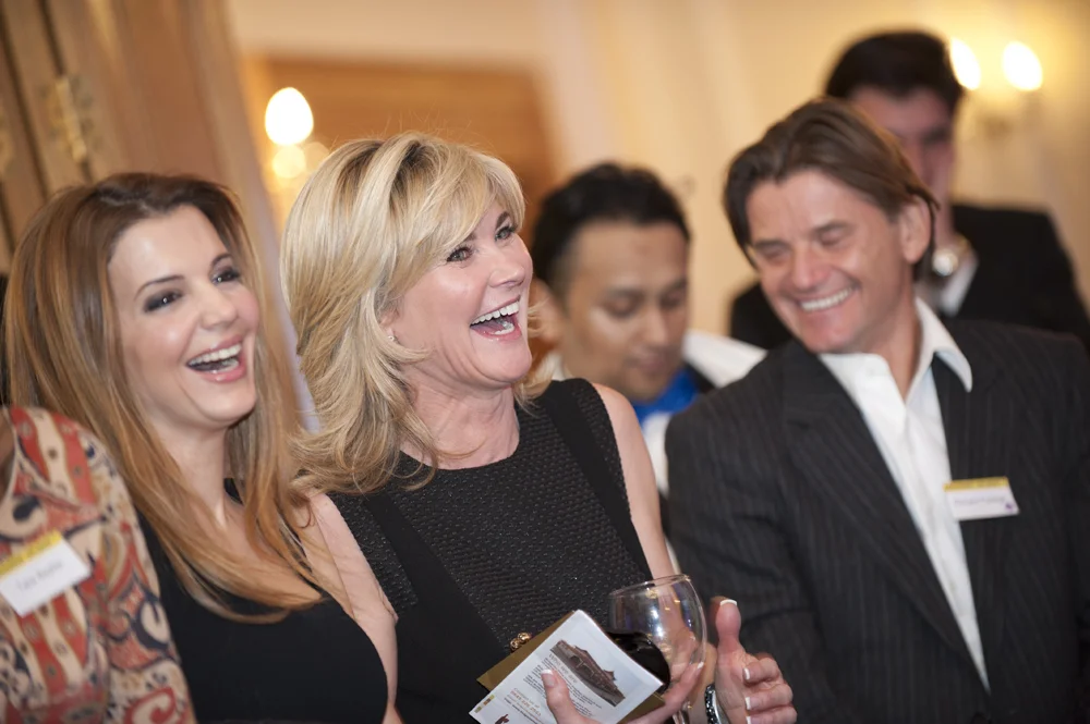 TV presenter Anthea Turner with Dragon's Den Richard Farleigh and Dr Linda Papadopoulos