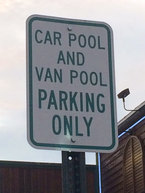  A van/car pool parking only sign in our local restaurant parking lot would be okay if it weren't for the four other "only" signs in the lot... 