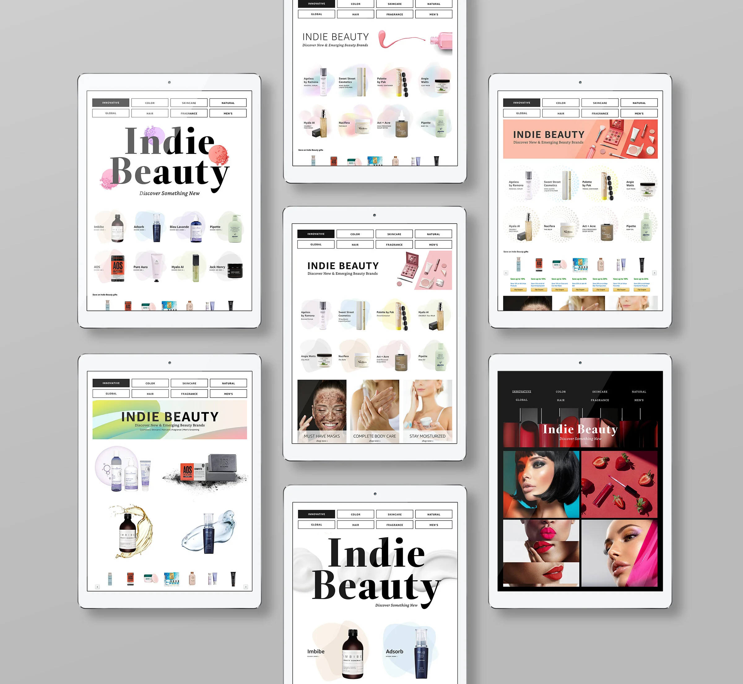 Indie Beauty Homepage Options
