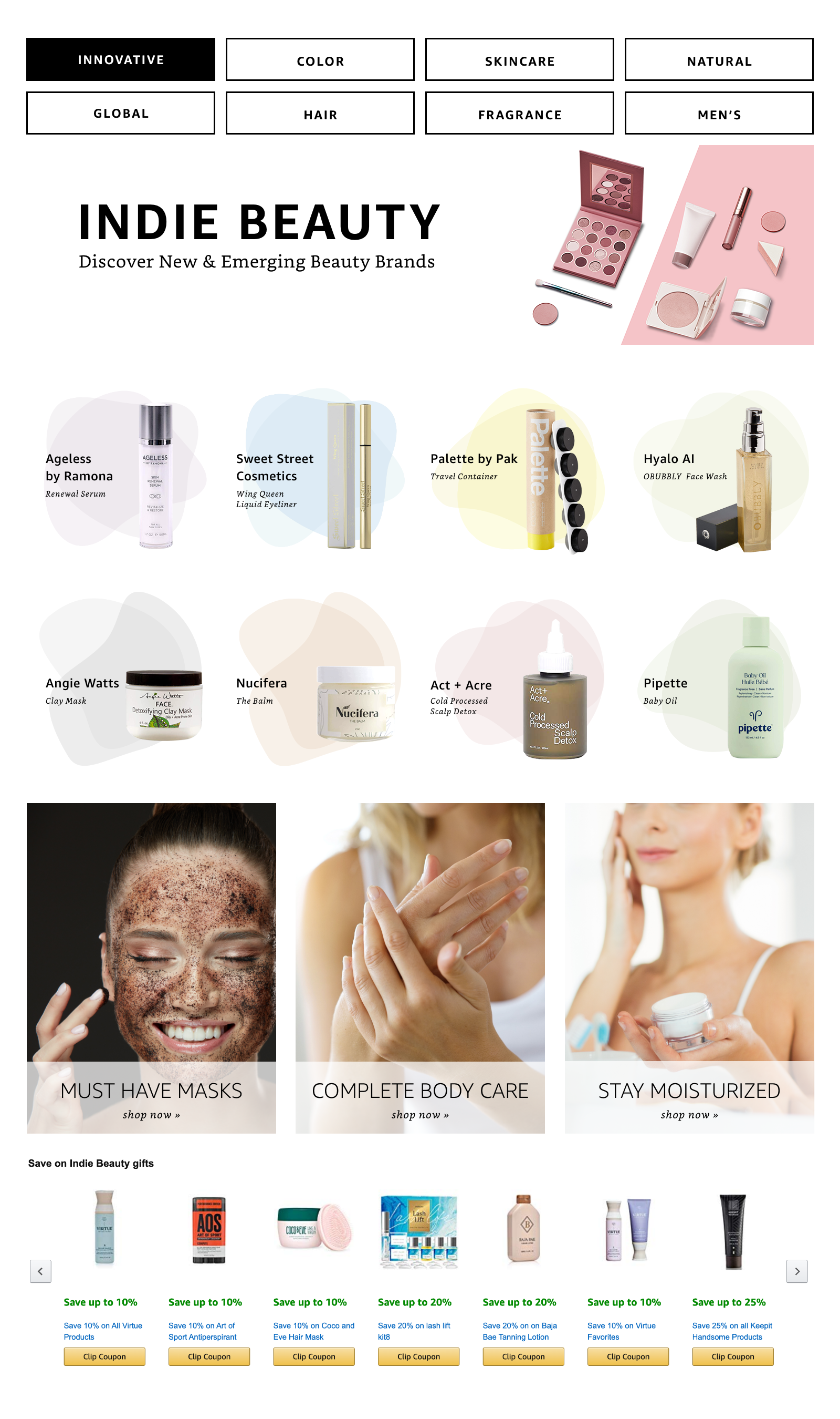 Final Indie Beauty Home Page