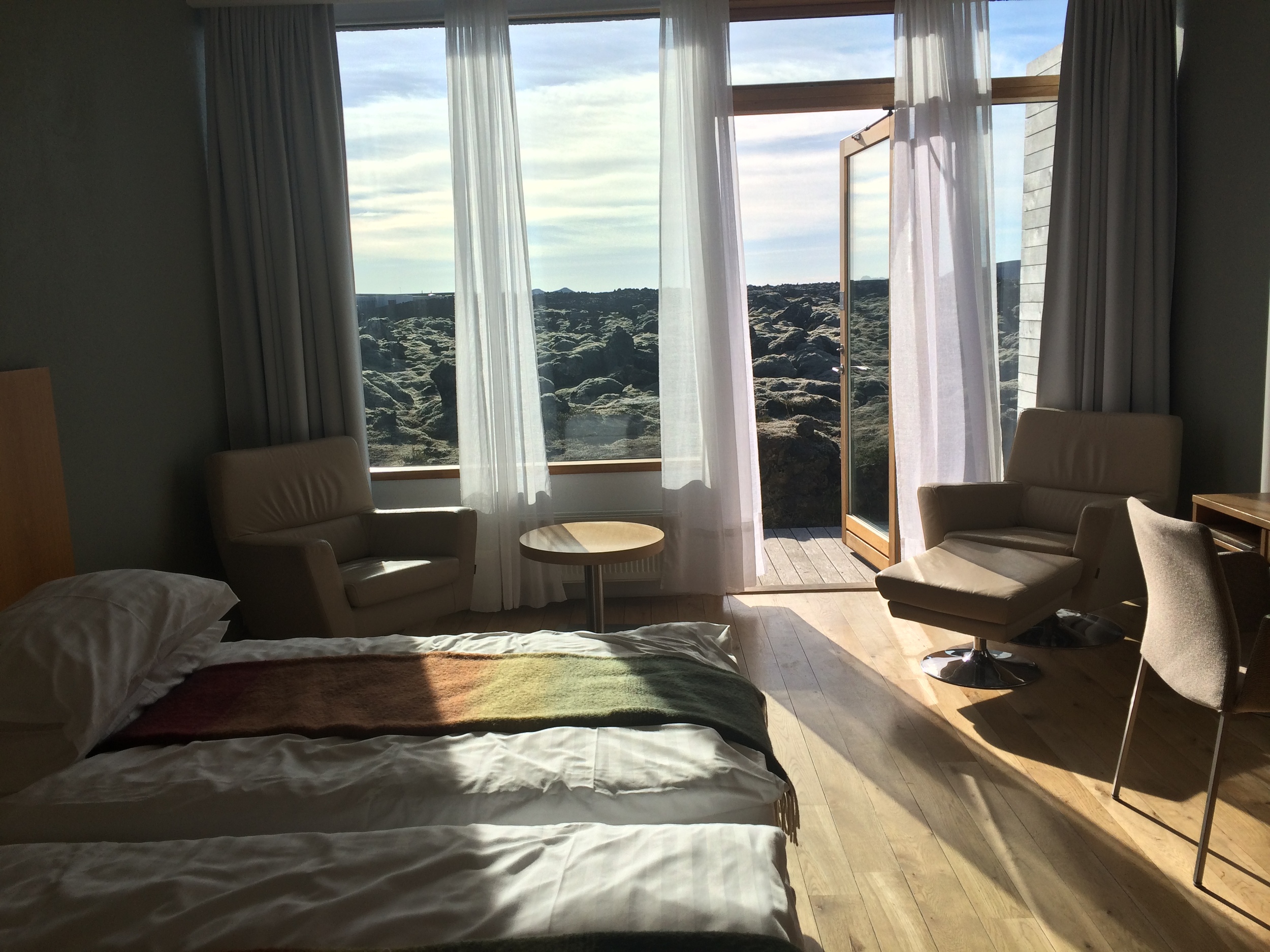 I miss this hotel room with lava field view