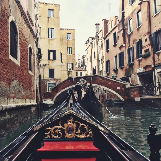 Gondola ride through Venetian canals