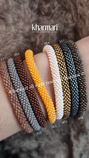 Bracelet à Pompons Stardust Marron/ Poussière D'étoile - Sans Marque - Mode Accessoire Fashion