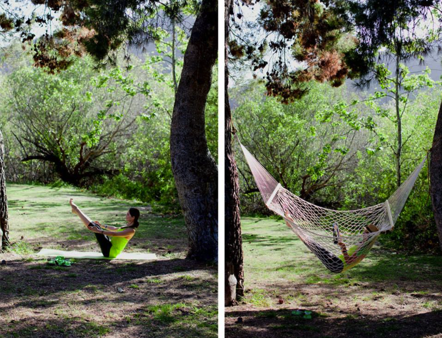 Boat Pose (Navasana), expertly demonstrated from the hammock.