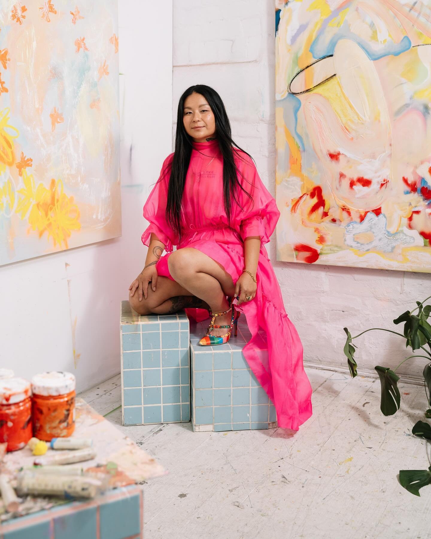 Marisa Mu, in studio, for the cover of Domain Review, just before she blessed NYC with her presence! @domainreview @broadsheet_melb @marisa.mu
