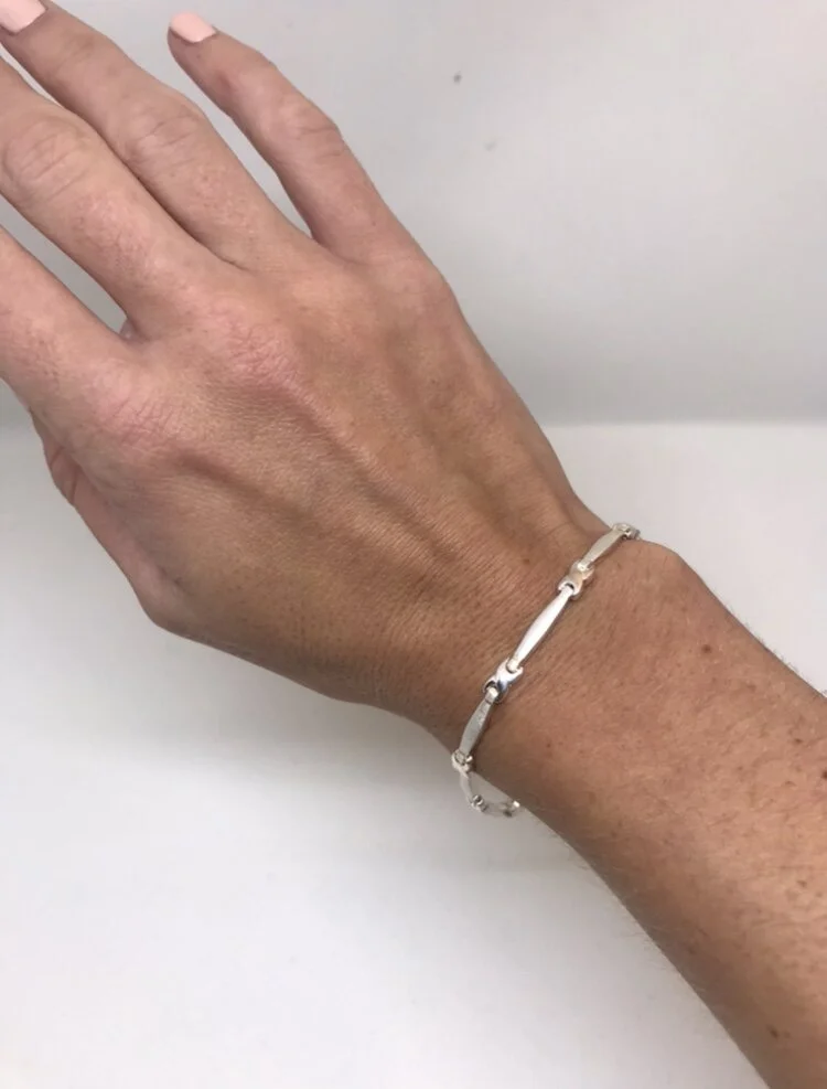 Silver \u0026 Gold Tiffany Cross Bracelet 