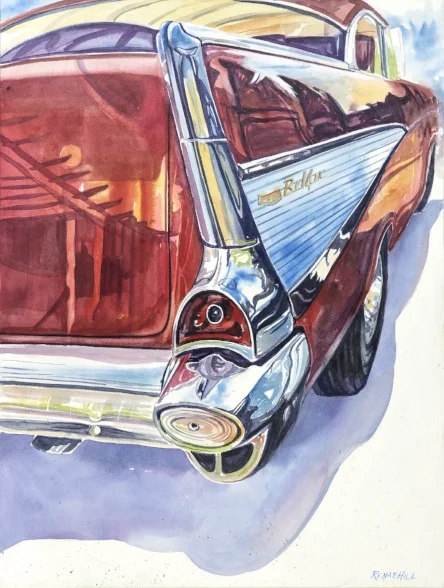 57 Chevy Watercolor 18x24