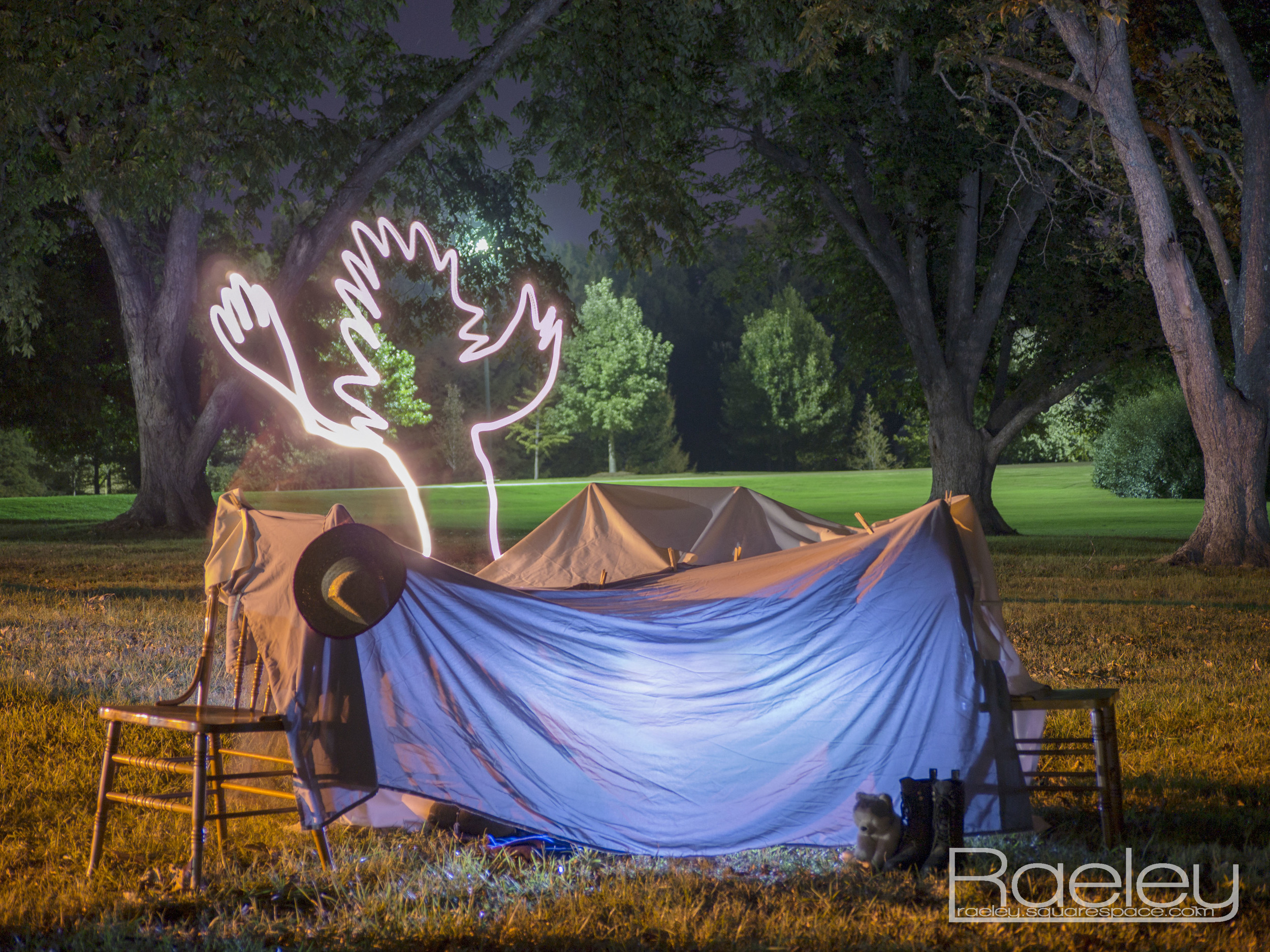 "Tent of Safety" The final product. Taken with a 30 second exposure at f 4.5 iso 160, edited in Photoshop.