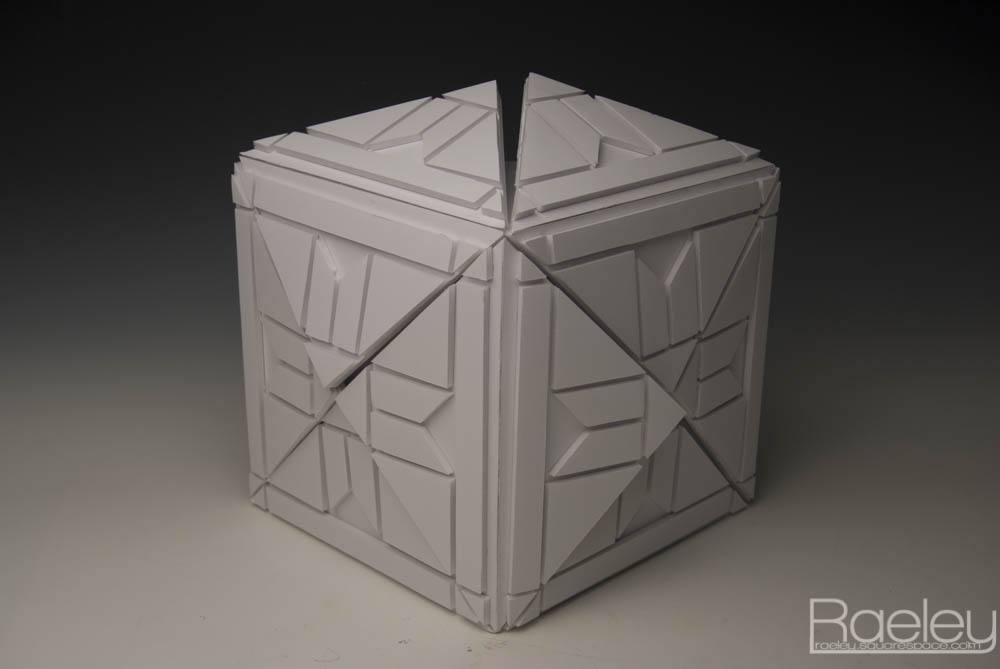 White foam core and hot glue
