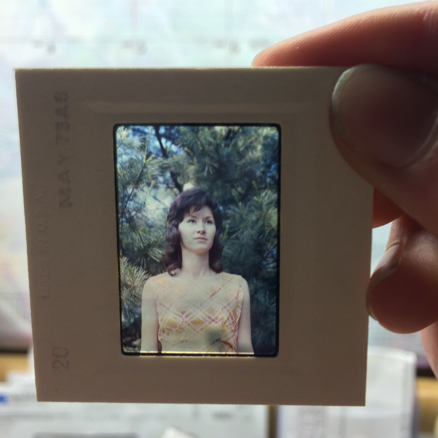 A kodachrome color positive slide of Mamaw, doesn't she look gorgeous! 