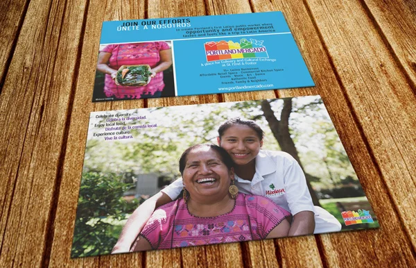 Portland Mercado postcard design