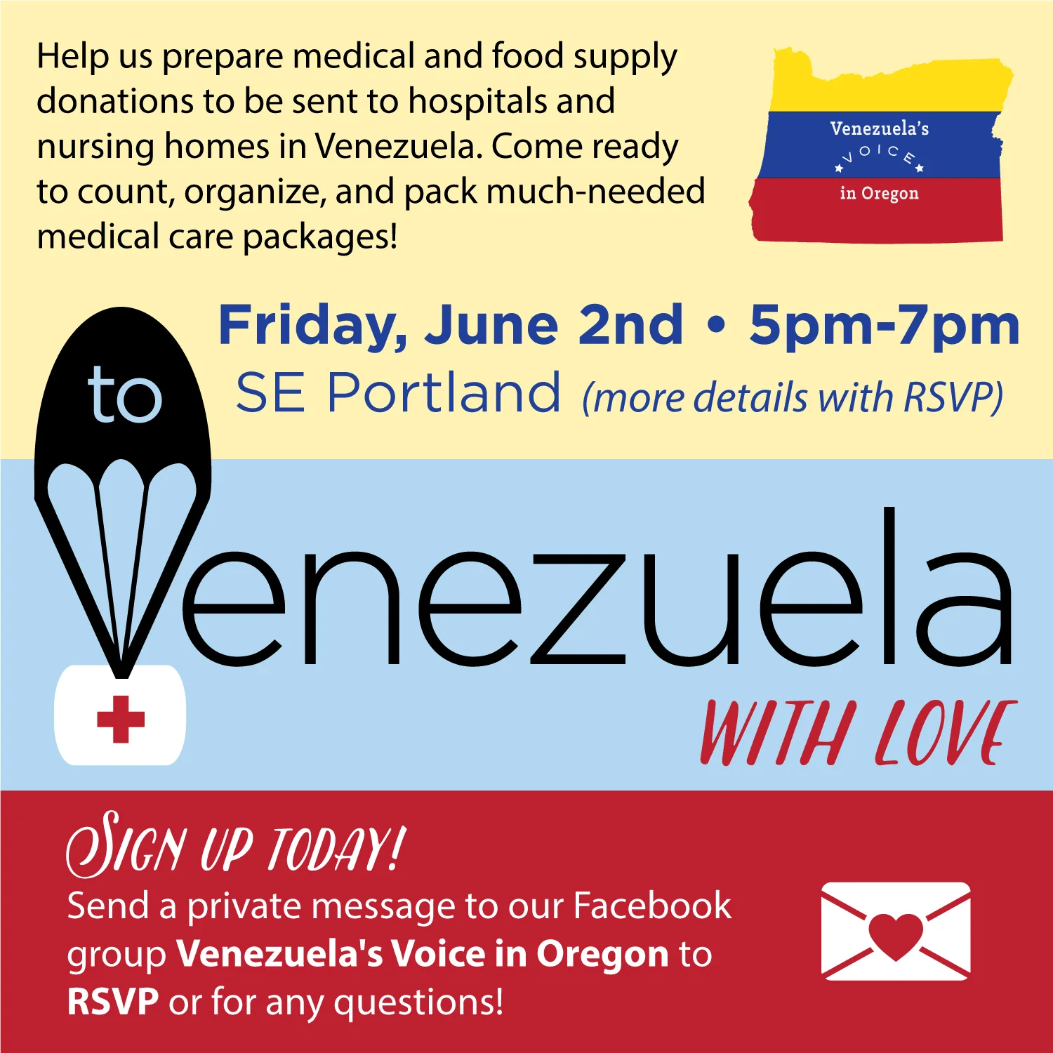 Venezuela's Voice in Oregon social media graphic