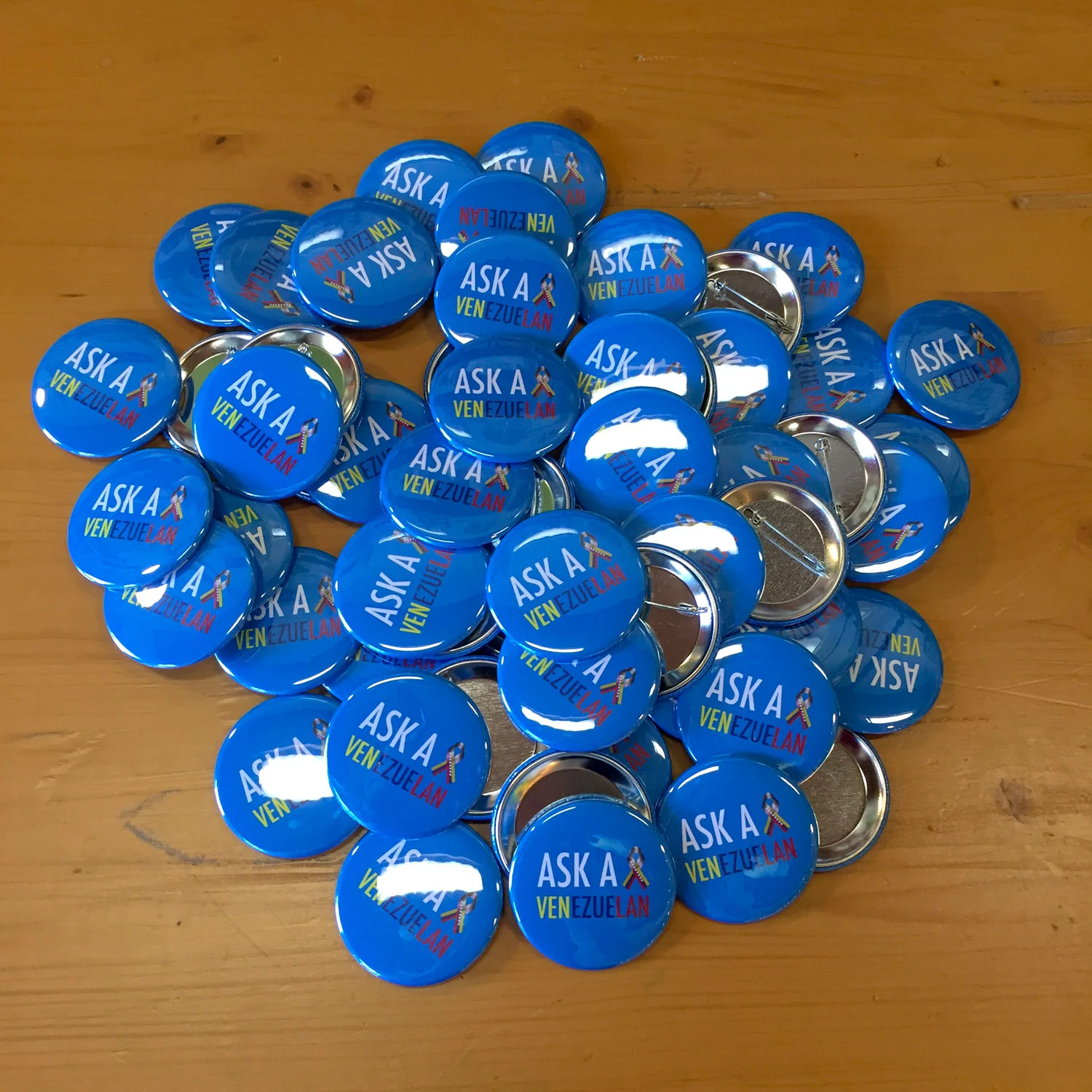 Ask A Venezuelan buttons