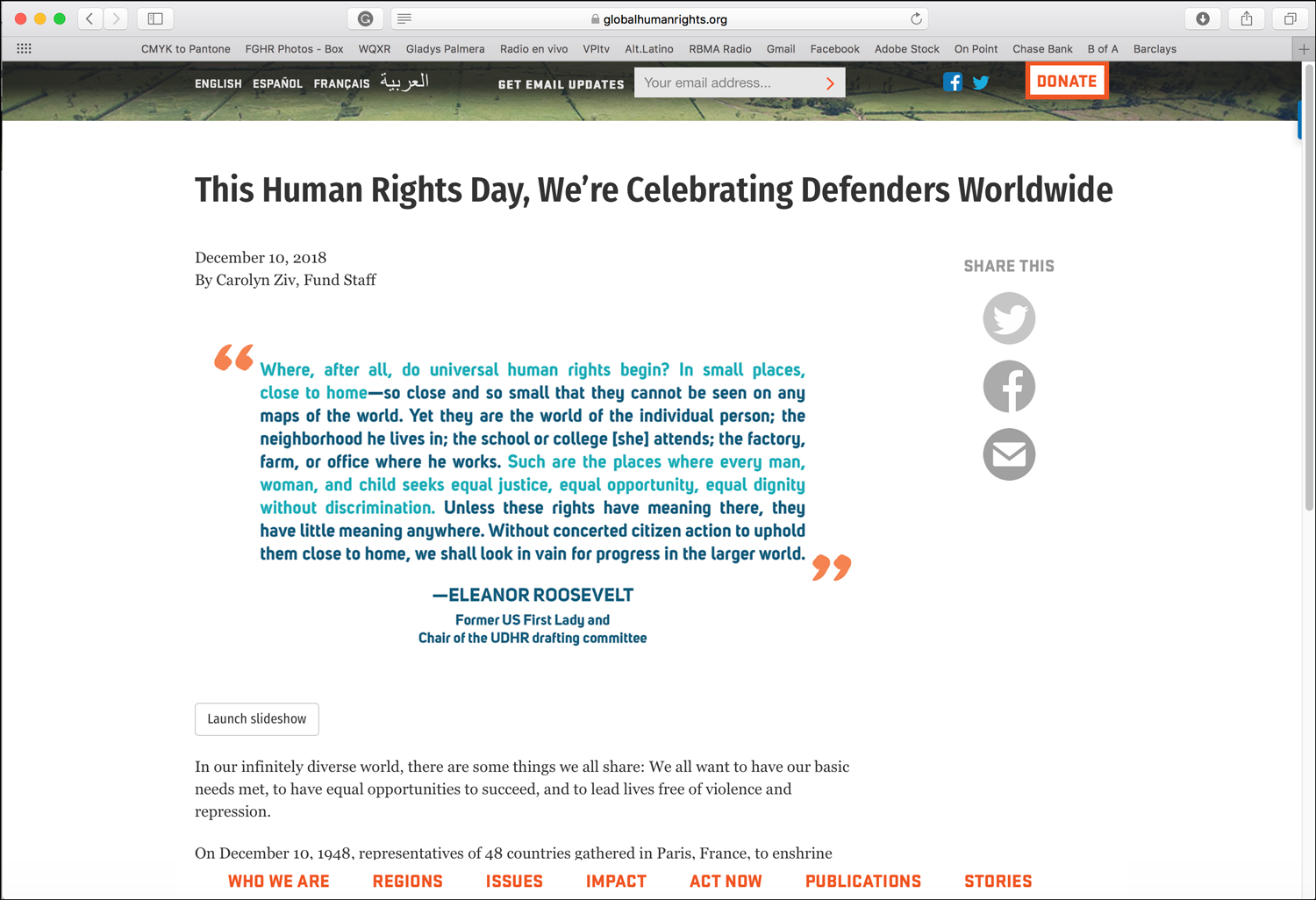 Photo essay blog entry