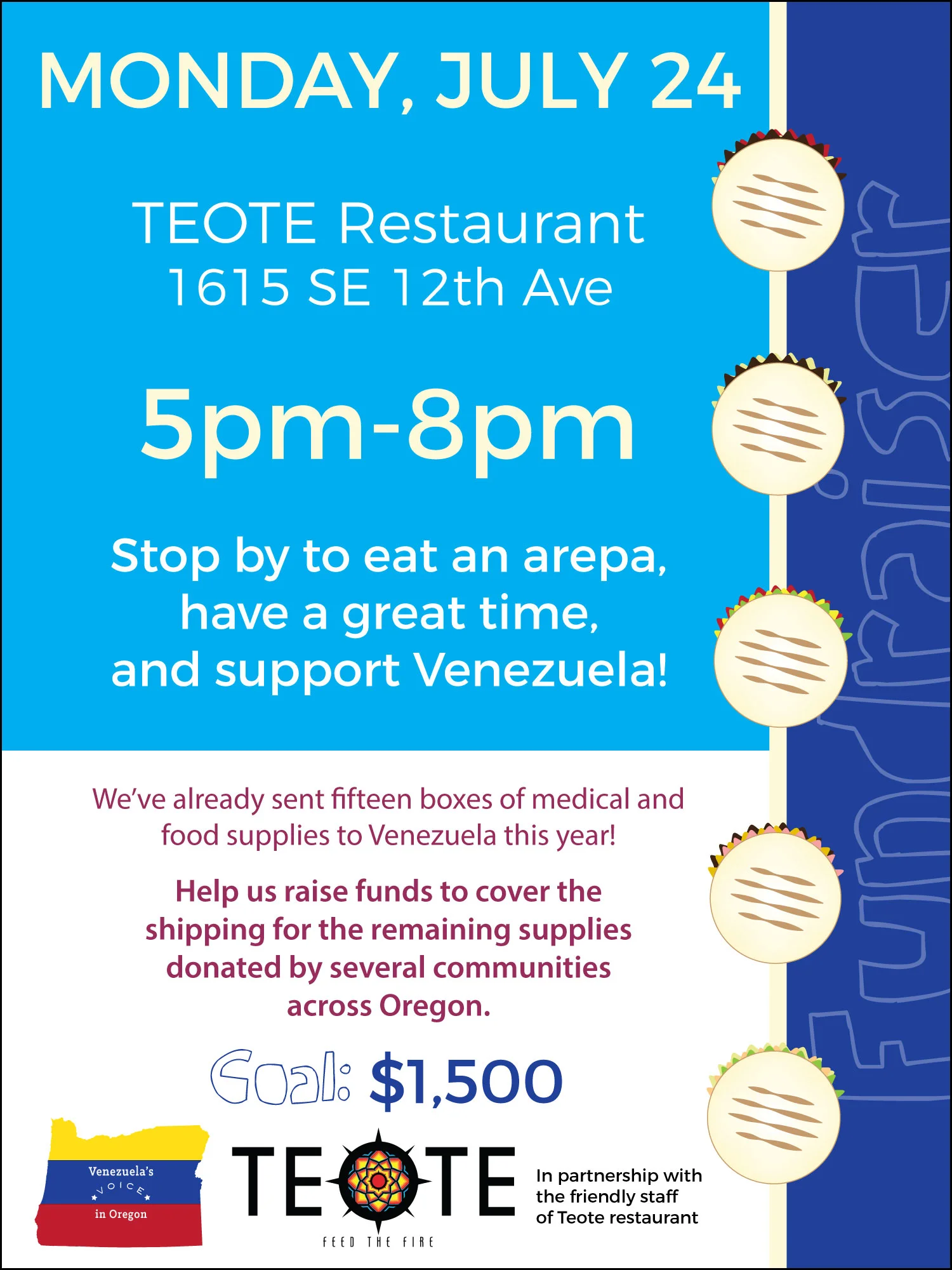 Venezuela's Voice in Oregon digital invitation