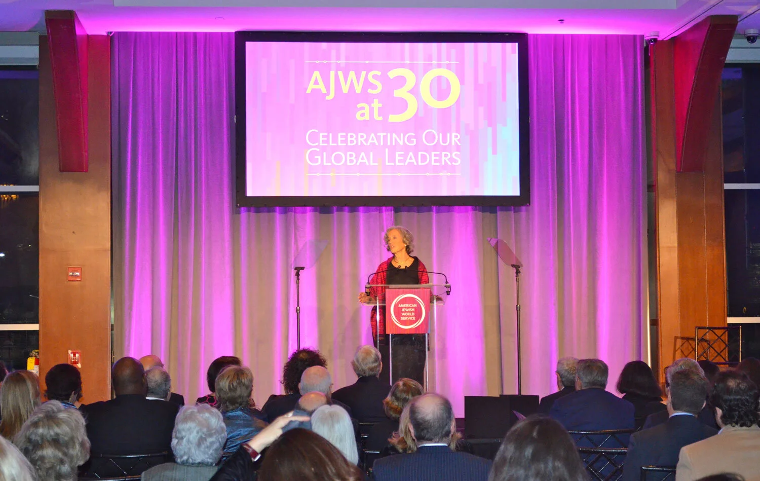 30th Anniversary Gala, podium sign and digital backdrop