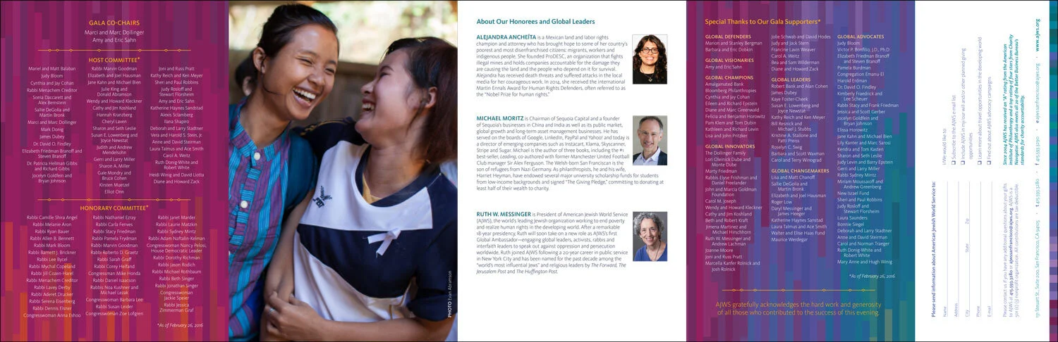 30th Anniversary Gala, event program back