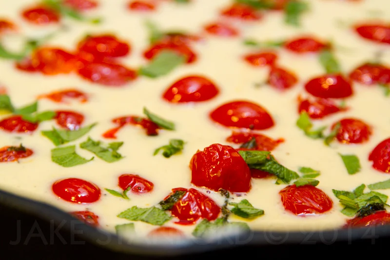 Assembled in the pan and ready to bake