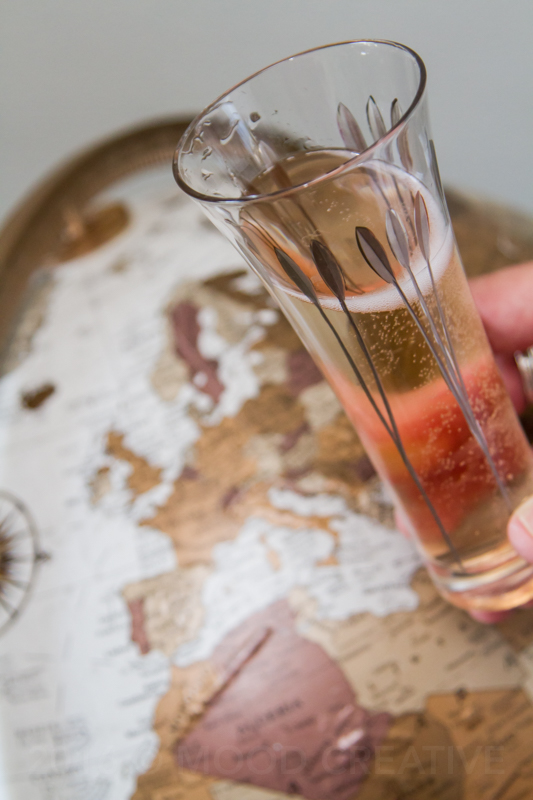 A sparkling rosé brut from France
