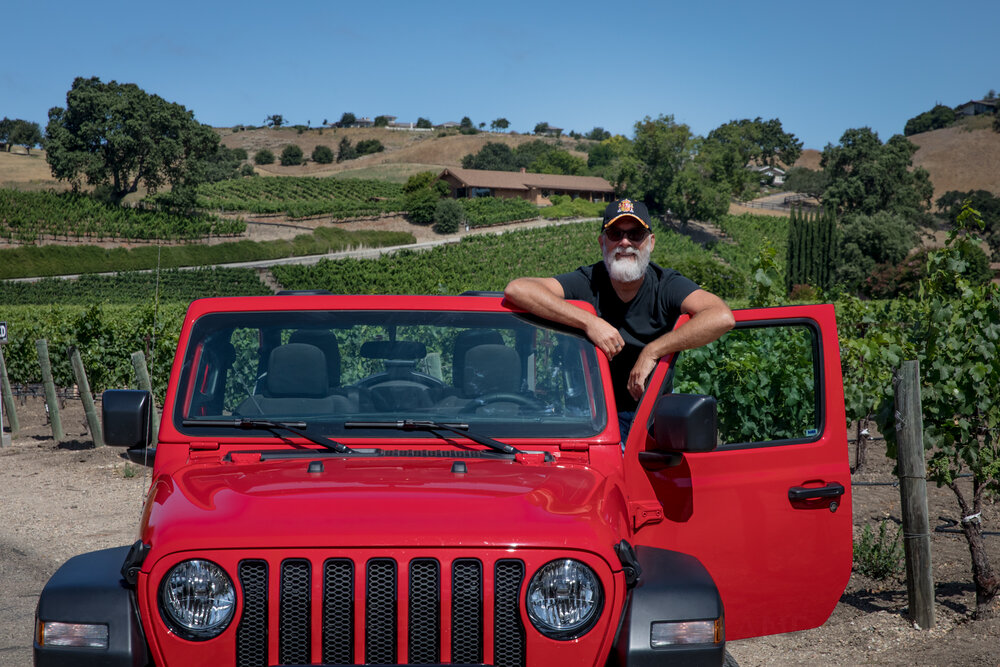 Patrick and Rex in the Los Olivos District AVA