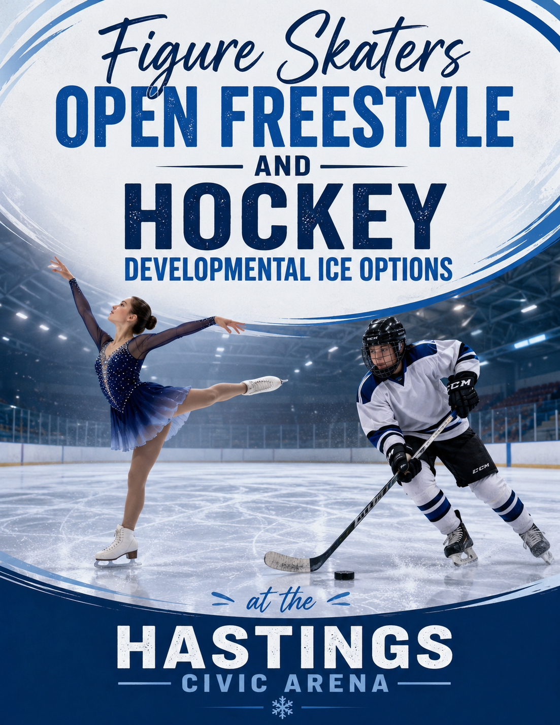 Figure Skaters Open Freestyle & Hockey Developmental Ice-Hastings Civic Arena