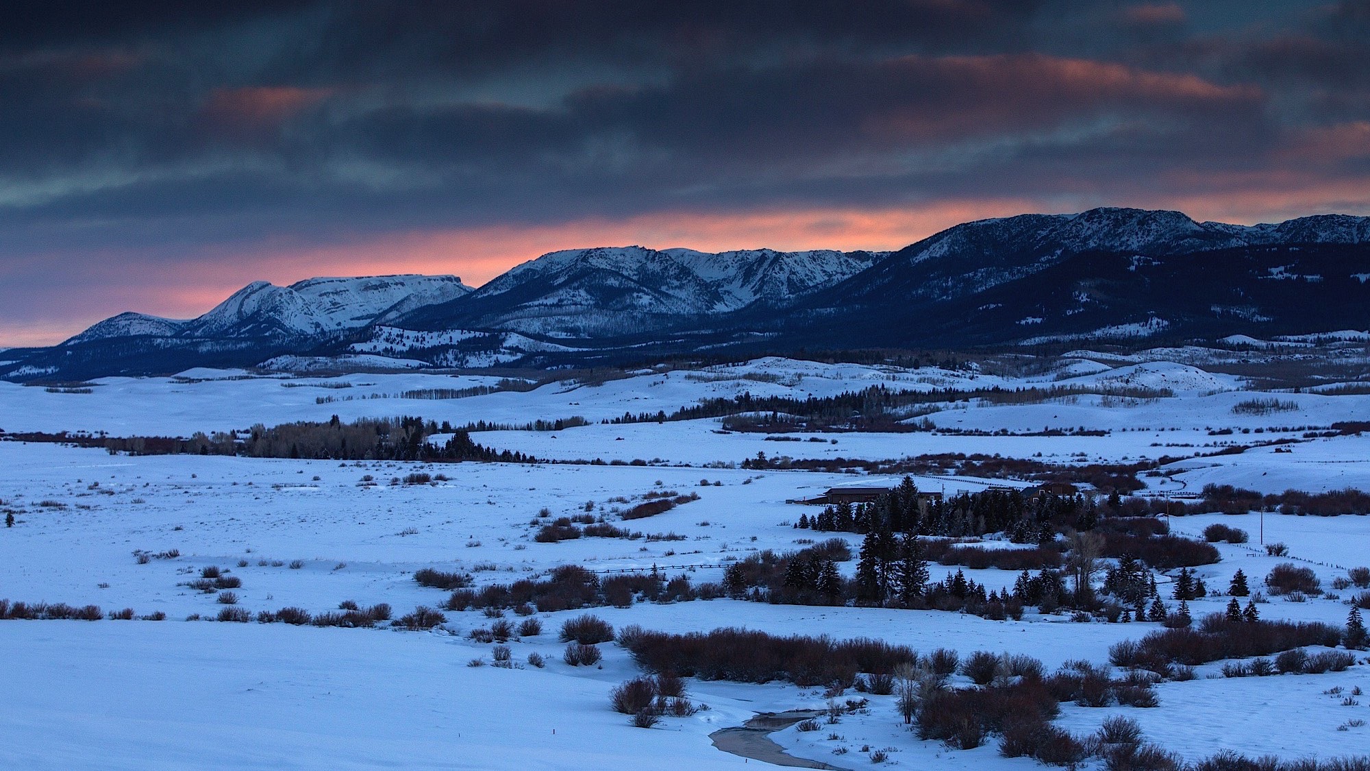 Sunrise over the Winds from the Cora road in the Upper Green River Valley, WY