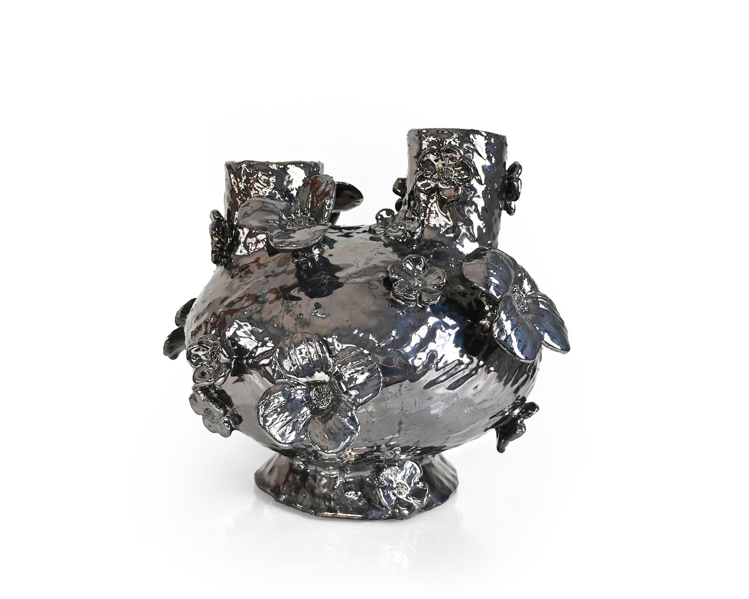 Mirror Vase 6, 2025, earthenware, glaze, 10” x 12” x 9” $2800 - Available