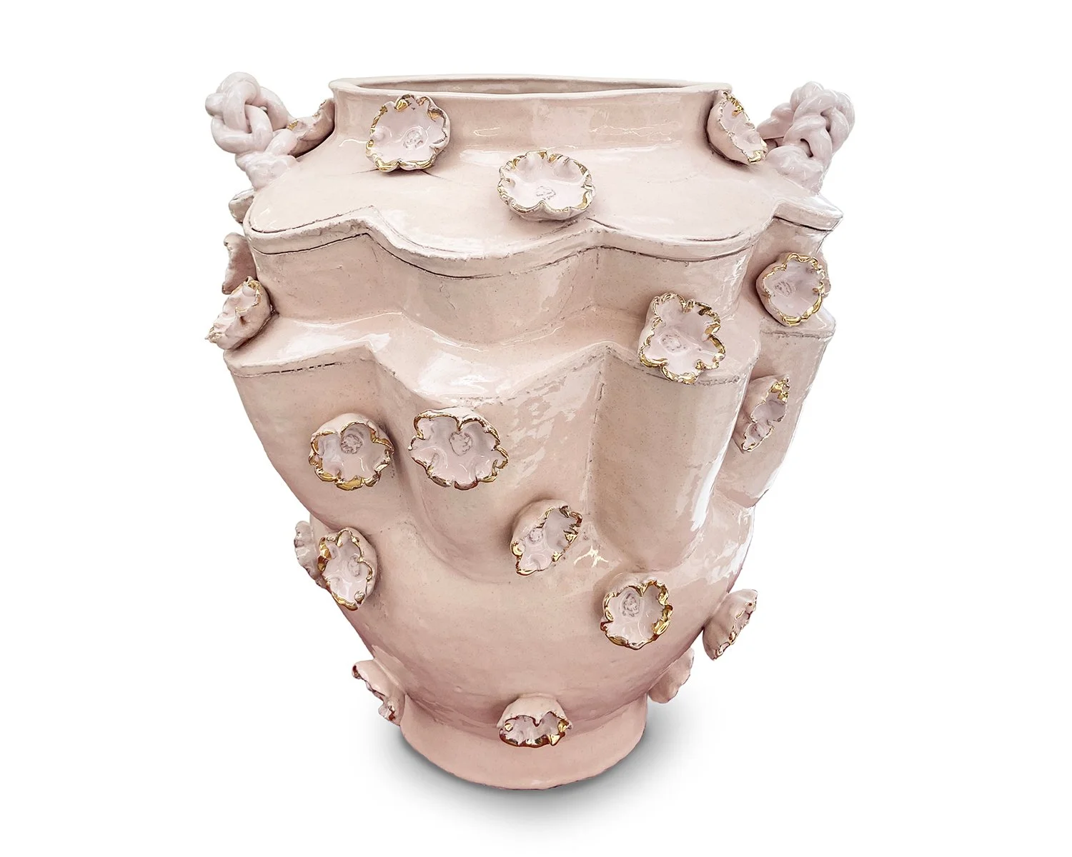  Nude Pot #2, 2023, earthenware, glaze, luster, 19” x 19” x 19”   $5200 - Available  