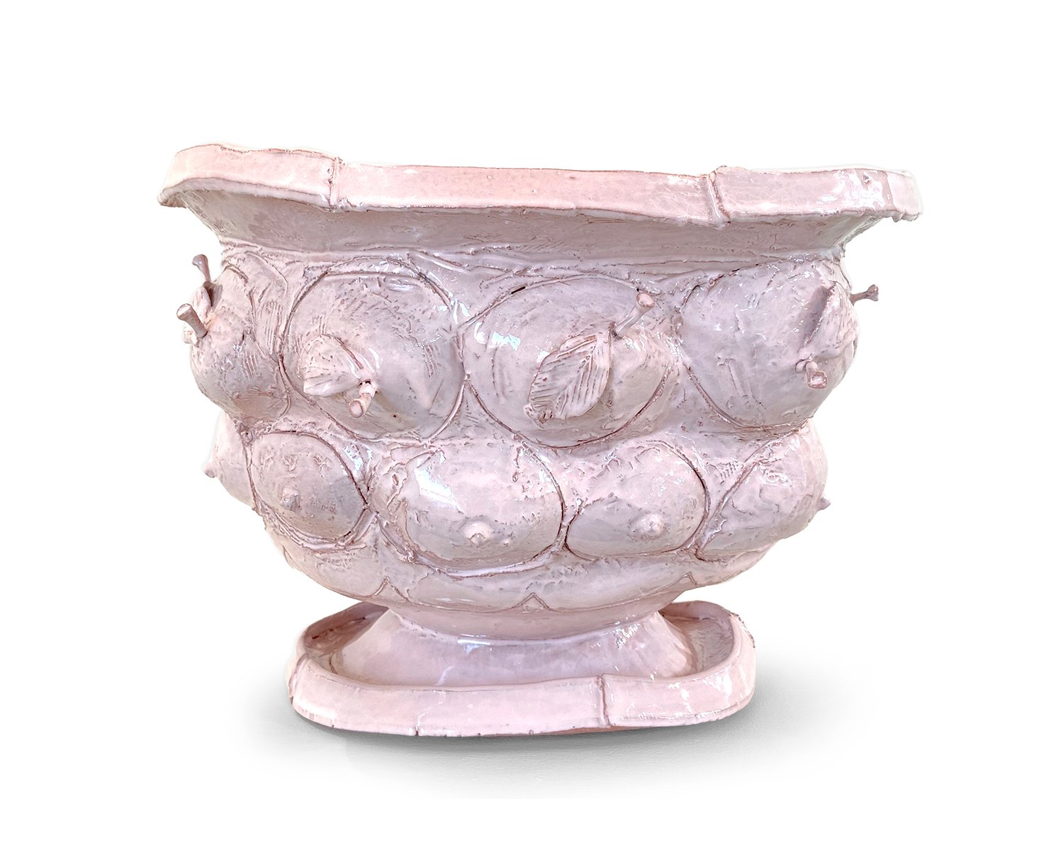 Boob Bowl, 2021, earthenware, glaze, 12” x 16” x 15” $4000- Available