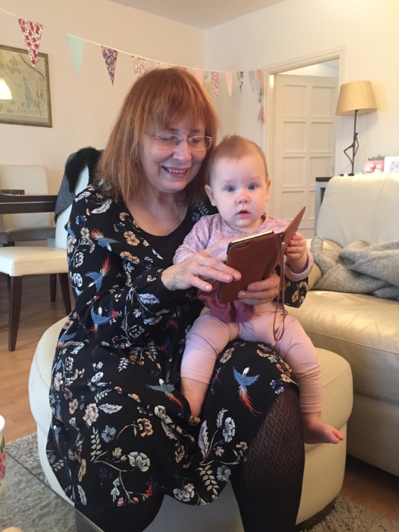 Grandma and Mila getting to know each other