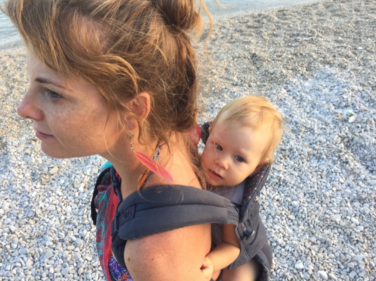 Zsuzsa, Mila and a delicious assortment of pebbles