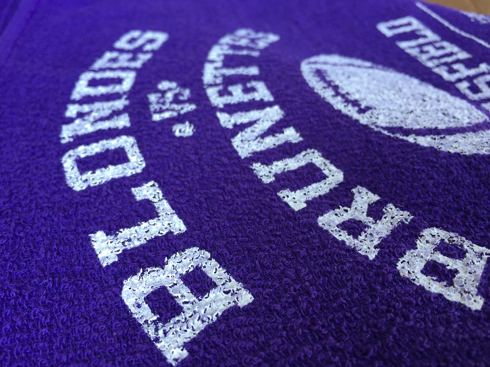 Terry cloth towels are naturally rough. when printing, some detail is lost. 