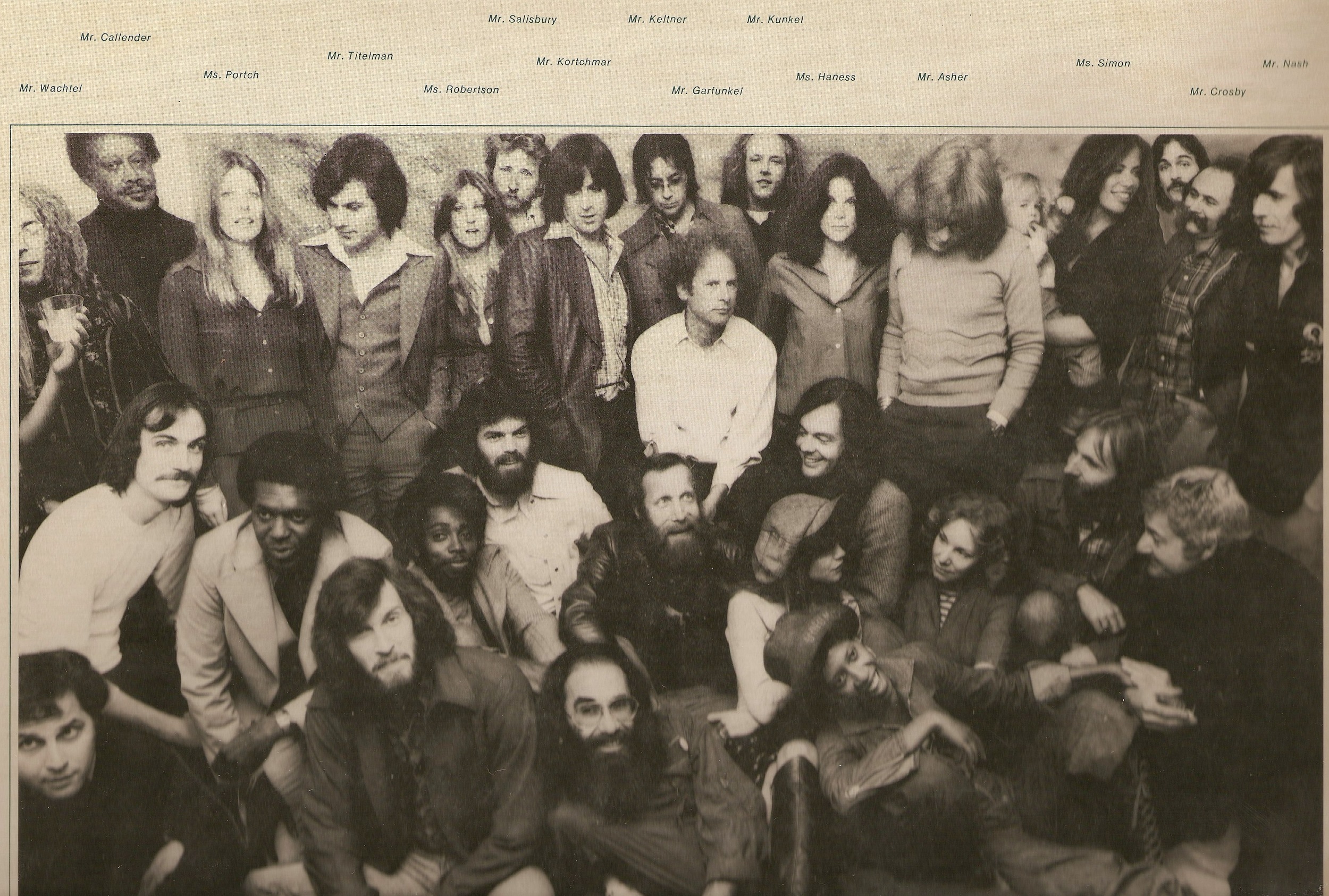 James Taylor's "In the Pocket" album cover. Carter is top row, 5th from the left.