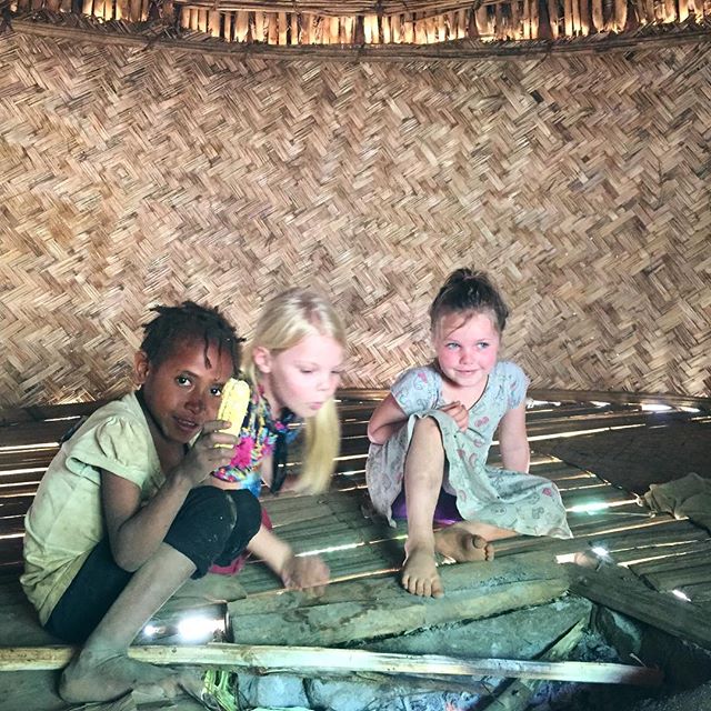 Cooking some corn in the fire with Maven! This is what snack time looks like for kids in the tribe. Our girls have learned too, that culturally you should always share your snack with other kids that are around. If you pull out your cracker in front 