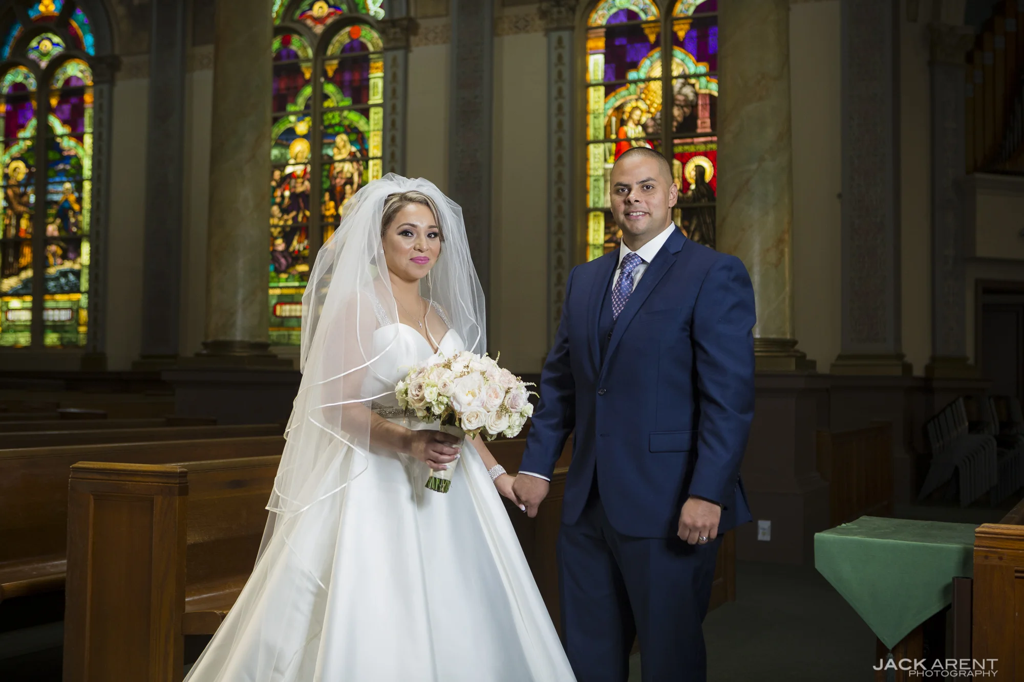 I thought it was visually interesting to see the couple lit by sunlight while family and friends stood below in the shadow.