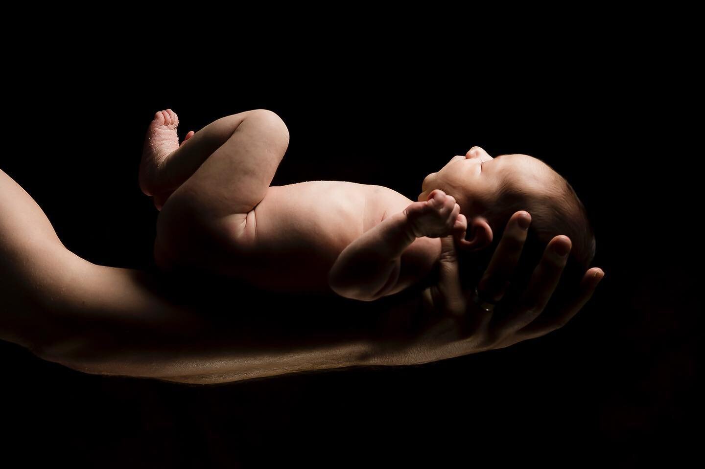 Me &amp; my little baby girl at two weeks old #newbornphotography I&rsquo;m the #babydaddy J/K we&rsquo;re #married