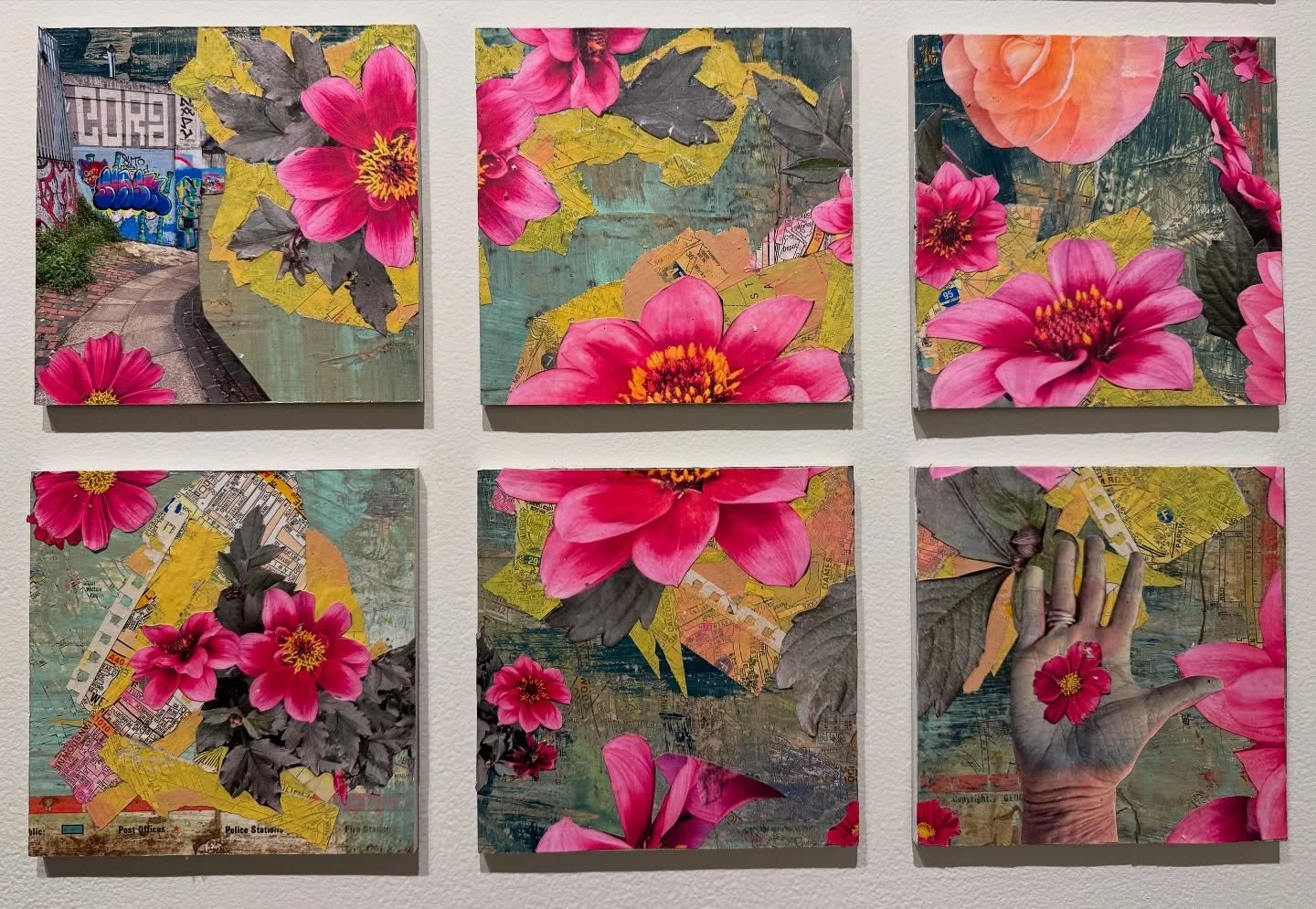 Note: tickets for Fri/Sat openings require a ticket and are selling out! I&rsquo;ll be there Saturday after noon. 

ODE TO LONDON, a contiguous collage in 50 pieces. 

50 artists will exhibit 50 works made in 50 days!  Opening at the Sanchez Art Cent