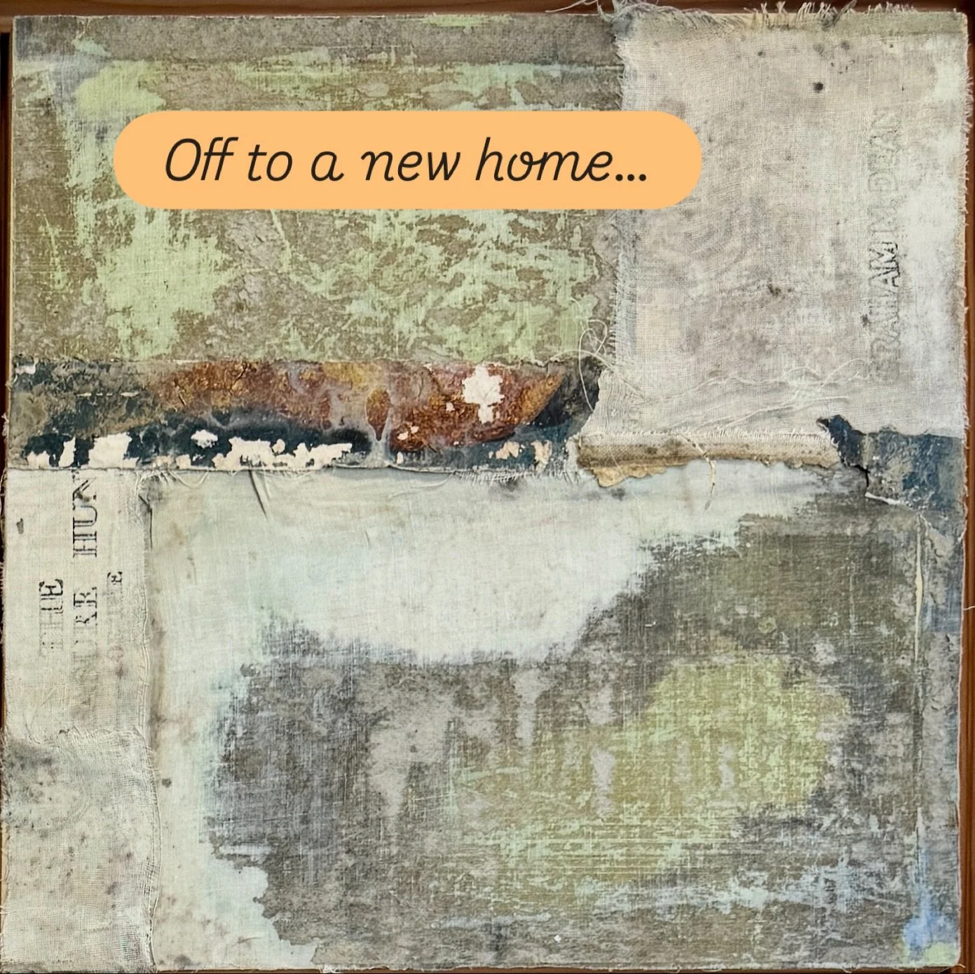 Sold. &lsquo;The Treasure Hunt&rsquo; from the Aftermath series, will be going off to a new home after the Fiber exhibit at O&rsquo;Hanlon Center for the Arts closes on  Nov 14. Come to a Nov 4th Art Walk in Mill Valley to see this 21st Annual Fiber 