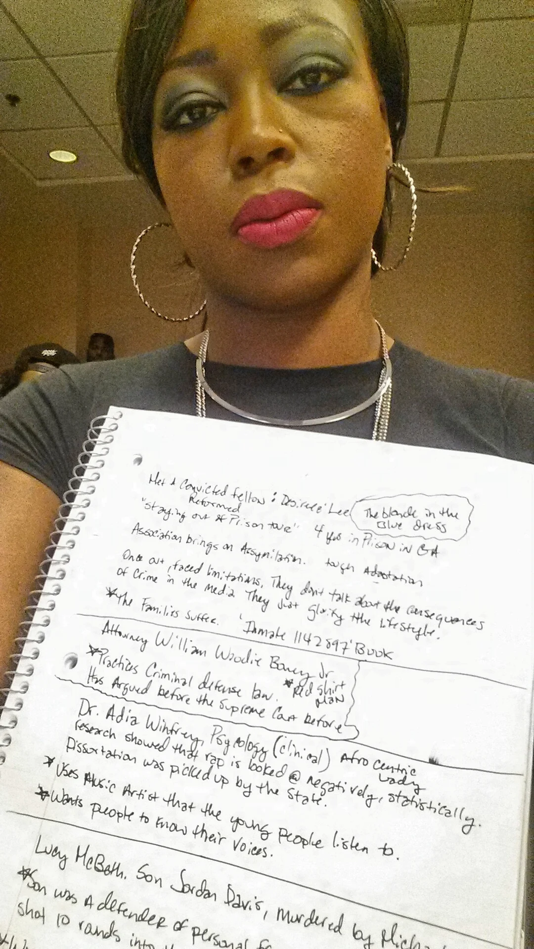 Taking a selfie break while writing. 
