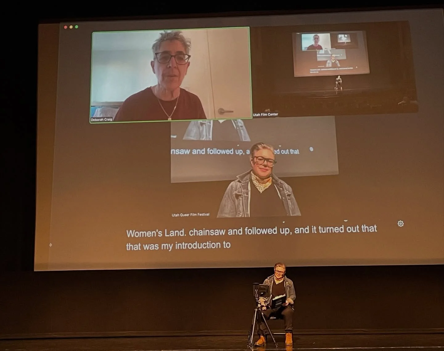Loved moderating the Q&amp;A with Director Deborah Craig of Sally! (Thank you, @bettyiverson3 for this shot)