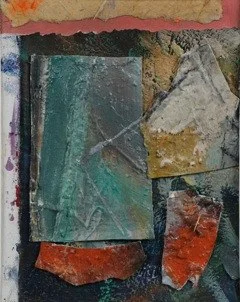Thunder , 2014 mixed media collage 15 3/4" x 13 3/4"