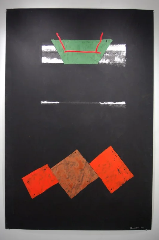 Untitled , 1991 acrylic on paper 59 3/4 " x 40"