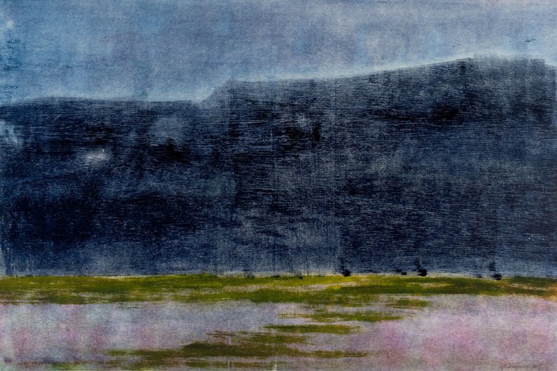 Night Mesa I , 2011 monotype 28 1/8 " x 38 1/4 "