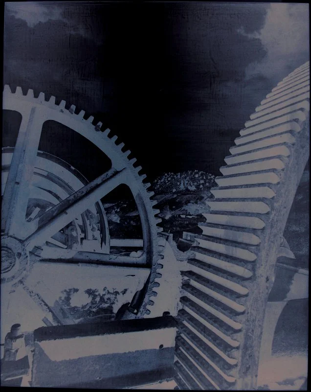 Modern Times , 1995 photo emulsion on lead (1/3) 37" x 29 1/2 "