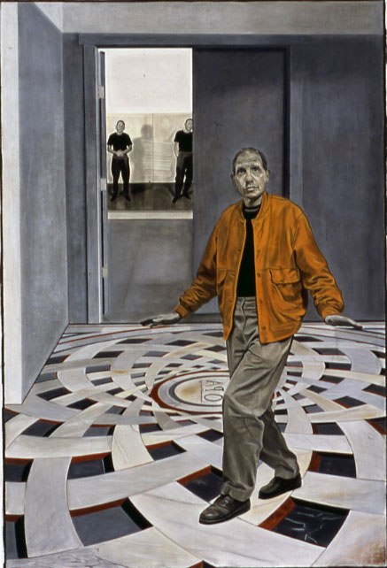 Self (65-03 ) , 2003 charcoal, pastel, wax on paper 61 1/4 " x 43 1/8 "