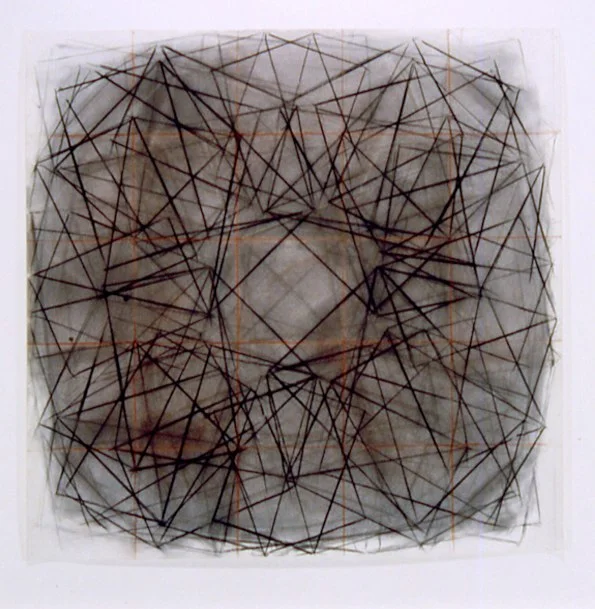 Rondel 11 , 2002 charcoal on paper 37" x 37"
