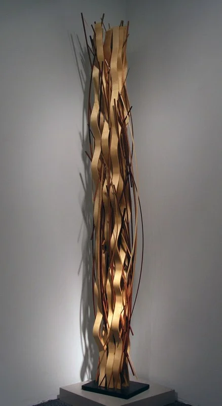 Ribbon Waveform II , 2005 various woods 95 3/4 " x 15" x 11"