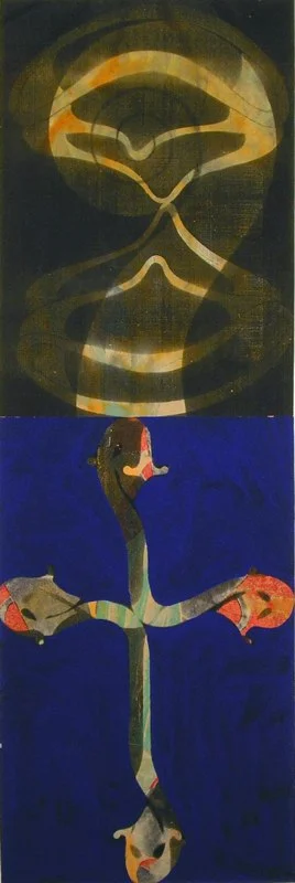 bamiyan vii , 2001 mixed media on various papers 32 1/4 " x 11 1/4 "