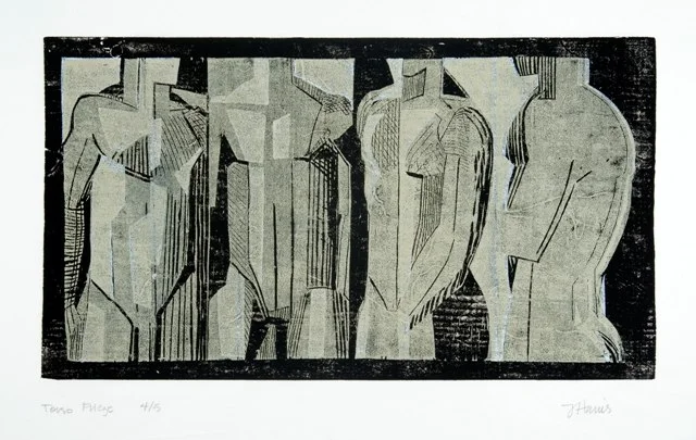 Torso Frieze , 2005 woodcut (4/5) 22" x 26 1/2 "