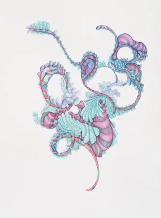 Reptillian , 2009 ink on paper 34 1/4" x 26 3/4"